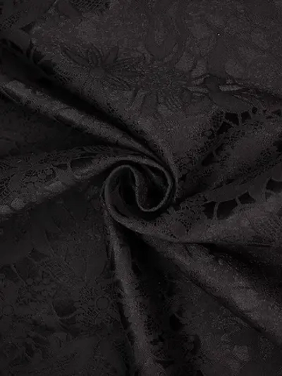 Костюмная ткань жаккард 210 гр/м2, 80% хлопок, 17% п/э, 3% эл, 160 см, чёрный, под заказ