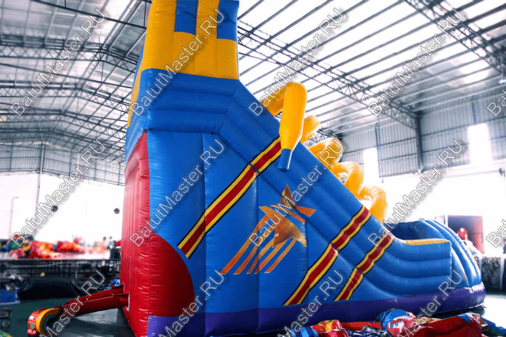 Надувная горка "Ботинок" 9*5*6 м