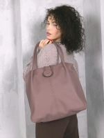 Сумка большая через плечо шоппер мешок