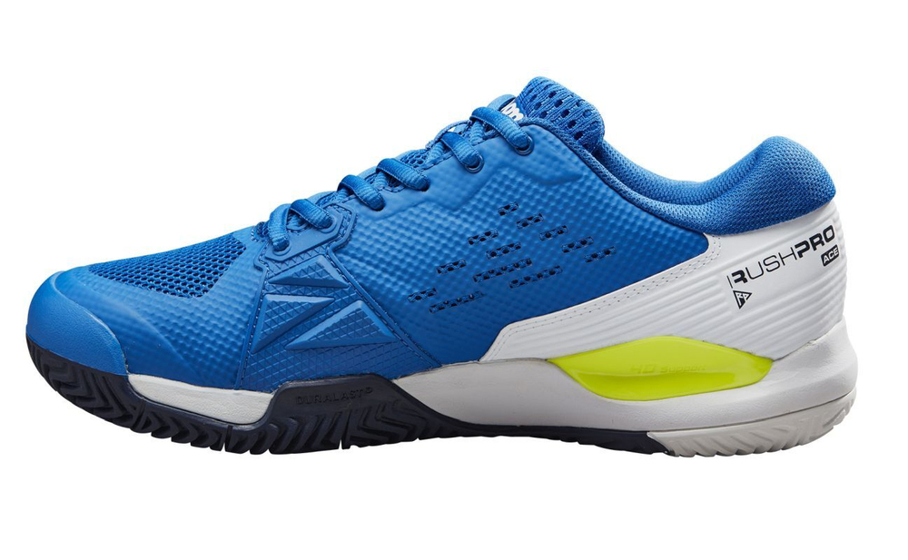 Мужские кроссовки теннисные Wilson Rush Pro Ace - lapis blue/white/safety yellow