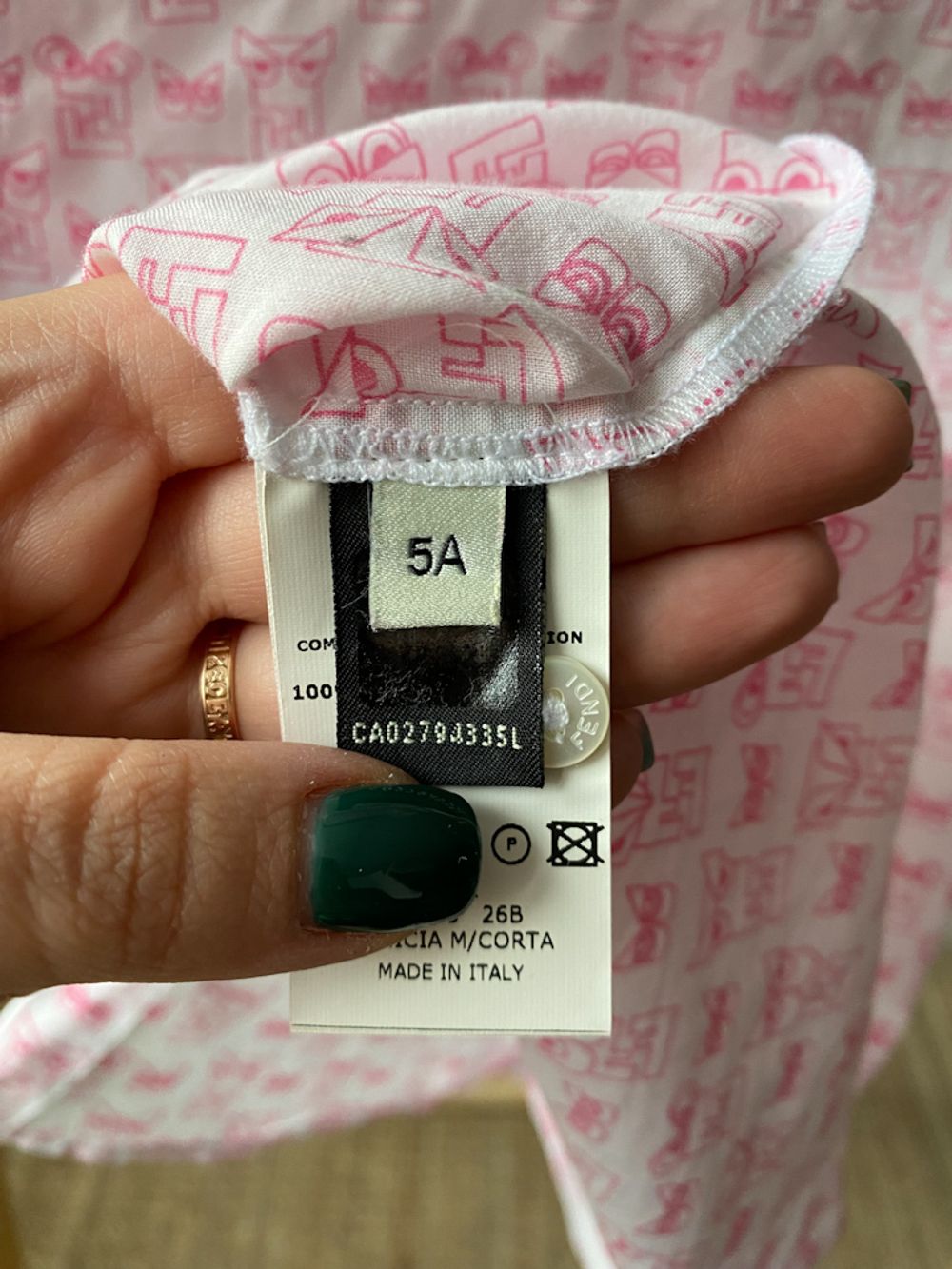 Хлопковая блузка Fendi, 110