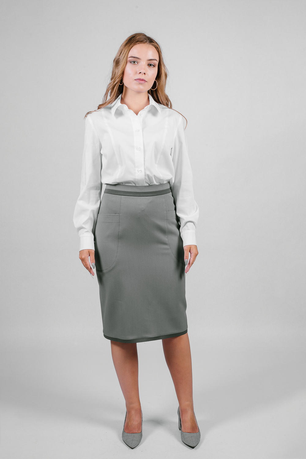 Юбка карандаш 2970АП, Светло-серый #88СвС012970АП