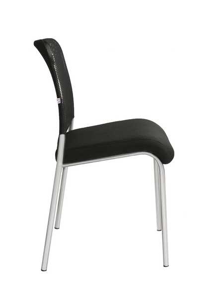 Стул посетителя Amigo silver W01/T01 (черная ткань)