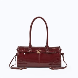MANC КОЖАНАЯ СУМКА "BABY JANE", ЦВЕТ БУРГУНДСКОГО ВИНА