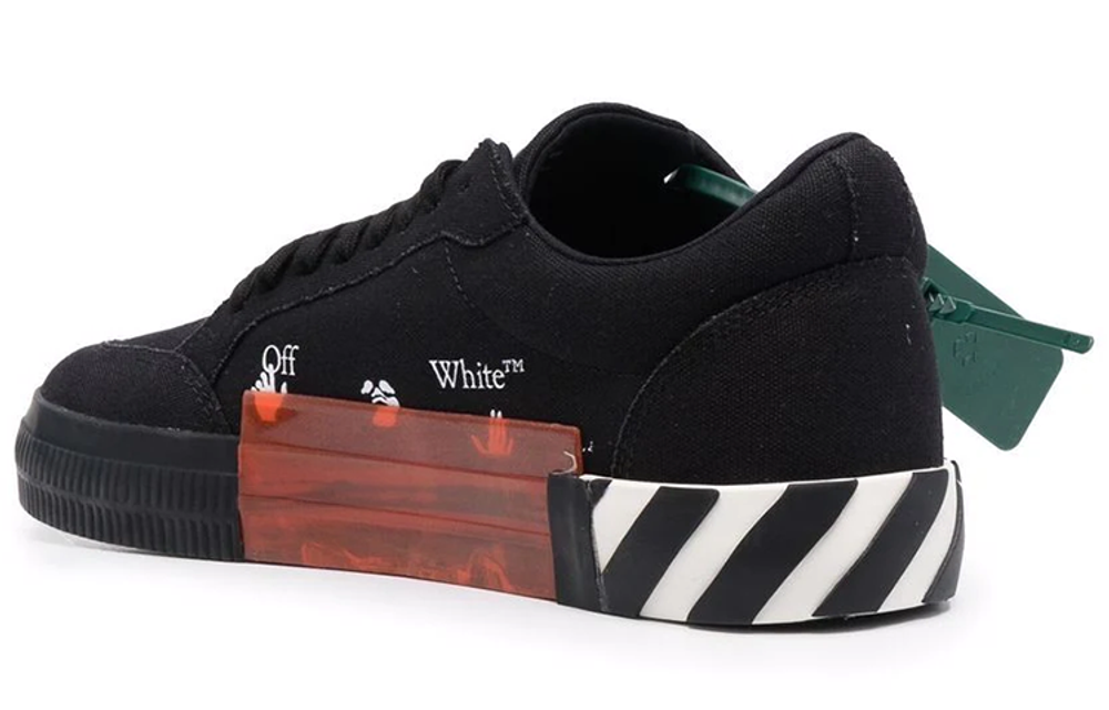 OFF-WHITE Vulcanized suede low-cut vulcanized sports fashion sneakers men's black