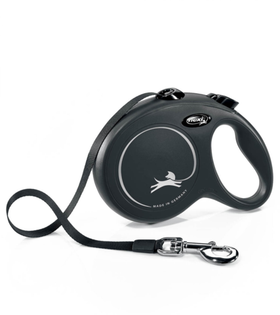Поводок-рулетка Флекси New Classic лента L (до 50кг) 5м. черная