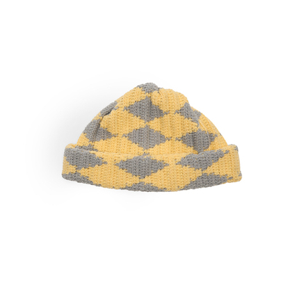 Шапка Jacob Cro Beanie Rhomb "Yellow Grey"