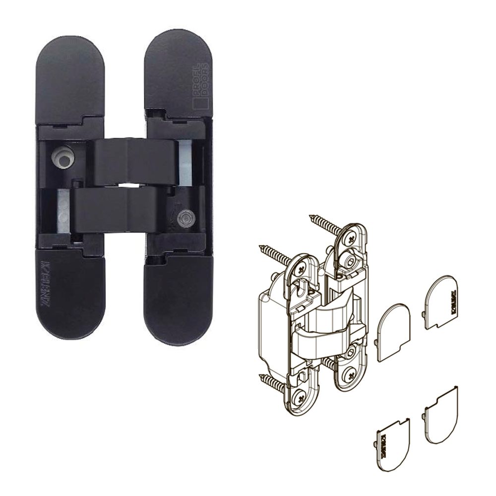 Петля ProfilDoors KRONA KOBLENZ 1019 26 черный матовый с накладками, Италия