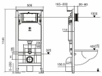 Унитаз с инсталляцией WeltWasser AMBERG 506 ST + ERLENBACH 004 GL-WT + AMBERG RD-BL