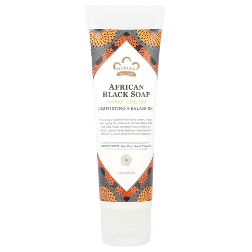 Nubian Heritage, Крем для рук, африканское черное мыло, 118 мл (4 жидк. унц.)
