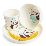 Набор детской посуды Lalababy Play with Me Panda (тарелка, миска, стакан)