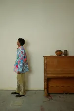 Куртка Soeurs в Технике Пэчворк / Patchwork Padded голубая