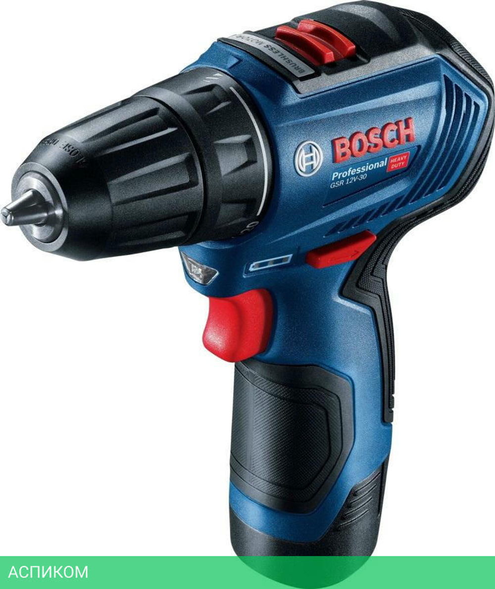 Дрель-шуруповерт Bosch GSR 12V-30 Professional с 2-мя АКБ, кейс (06019G9000)