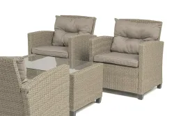 "Филадельфия" лаунж-зона из искусственного ротанга, цвет соломенный