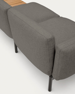 Sorells Уличный модульный 3-местный диван серый со столиком