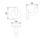 Крючок для ванны латунь MONACO 16379.В глянцевый