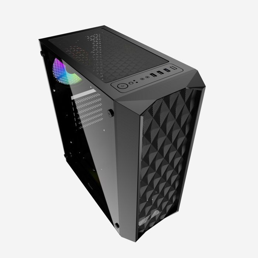 Корпус ATX Powercase Diamond Mesh LED