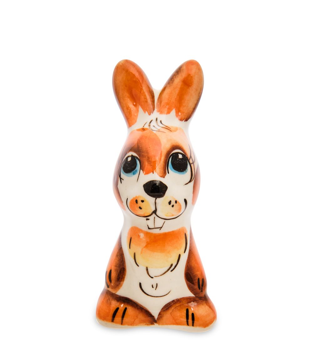 ГЛ- 807 Фигурка «Заяц» цв. (Гжельский фарфор)