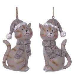 GAEM Фигурка декоративная подвесная "Кошка", L5 W4 H9 см, 2в.
