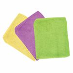 Салфетки из микрофибры универсальные 30х30 см,3 шт., ассорти, ЛЮБАША, 606306