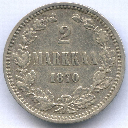 2 марки 1870 год (S). Россия для Финляндии. VF-XF