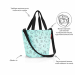 Сумка детская shopper xs cats and dogs mint