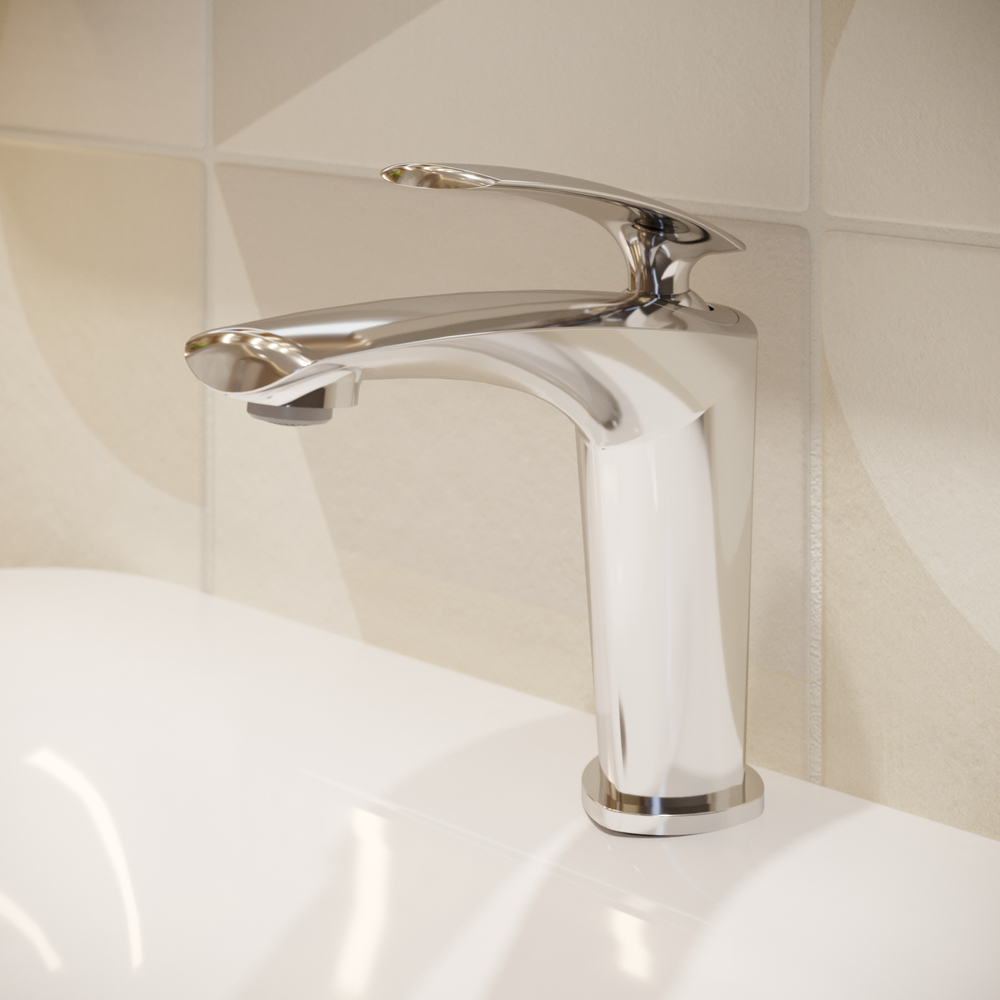 Смеситель для раковины STWORKI Гётеборг S03010CR + донный клапан SW-001CR хром