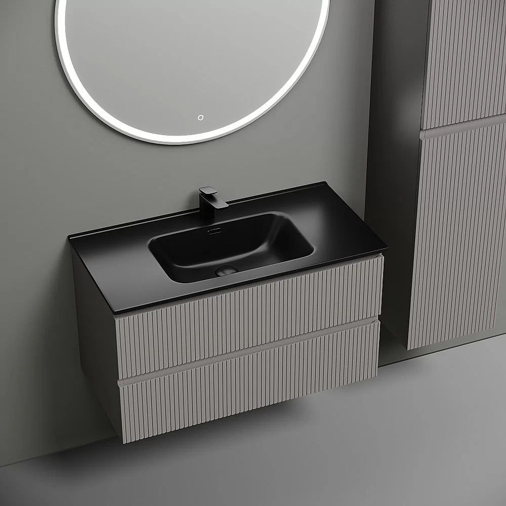 Тумба с раковиной Sancos Snob R 90 SNR90SMСМ серая матовая