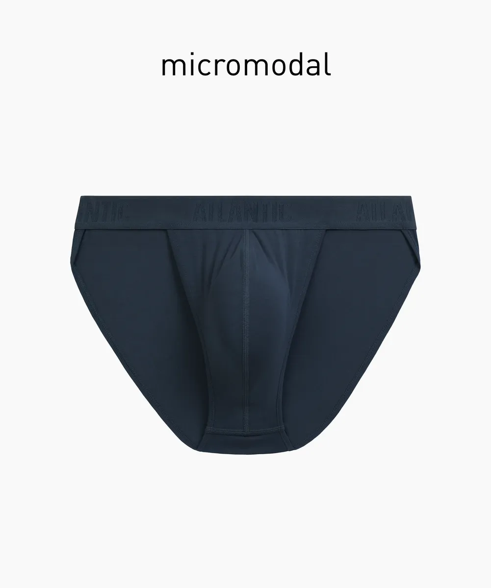 Мужские трусы слипы танга Atlantic, 1 шт. в уп., микромодал, сине-зеленые, MP-1591