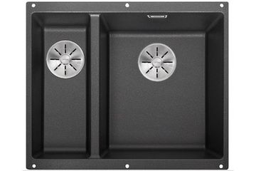 Кухонная мойка Blanco SUBLINE 340/160-U чаша справа, отводная арматура InFino