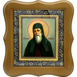 Памва Печерский, затворник, преподобный иеромонах. Икона на холсте.