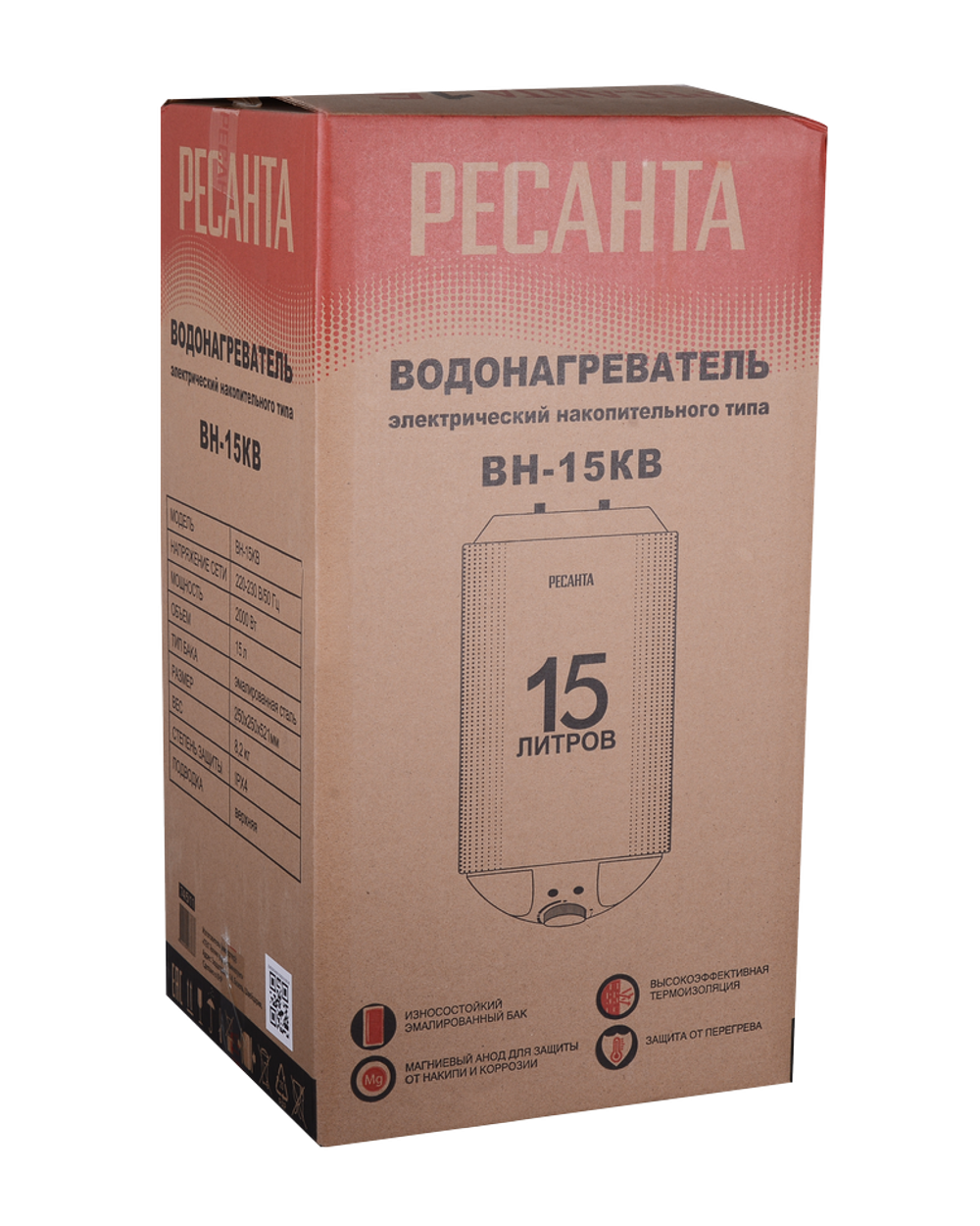 Водонагреватель накопительный ВН-15КВ Ресанта