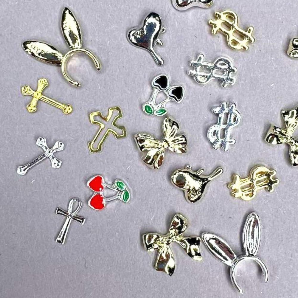 1866 Микс объёмных фигурок 20 шт, рандомный набор, металл