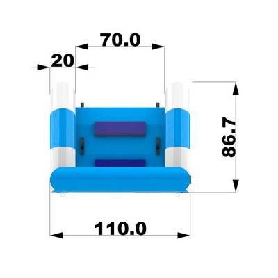 Надувная лестница для бассейна из ПВХ с бассейном, синий, 1,82*1,1*0,87 м