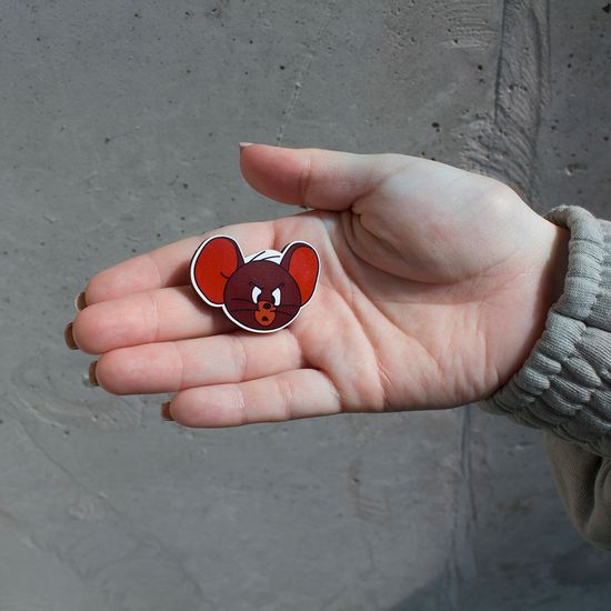 Значок деревянный (брошь) Jerry. Fire Pin