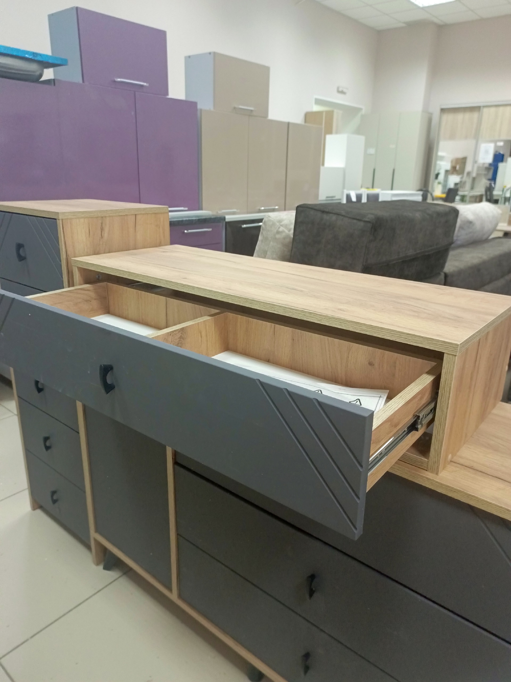 Стол туалетный навесной «Байкал» Графит 90 см