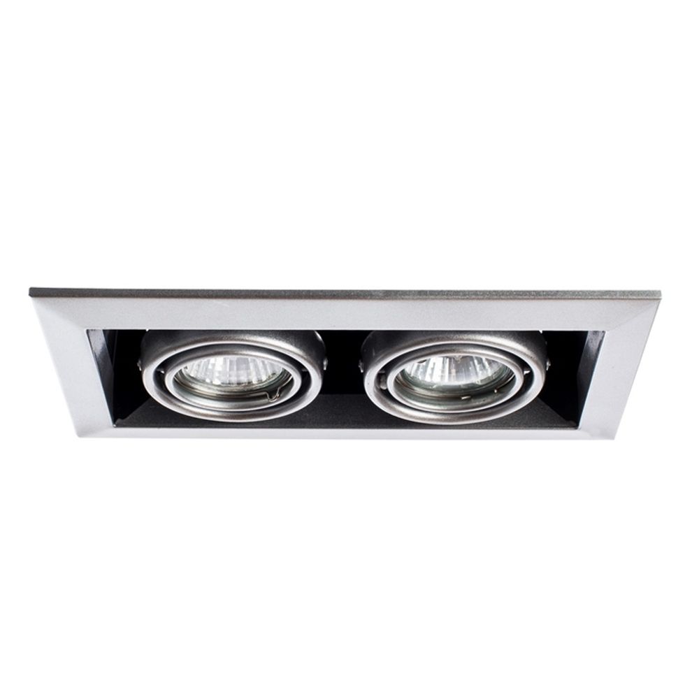 Светильник потолочный Arte Lamp A5941PL-2SI 50Вт (с лампами GAUSS GU10 7W)