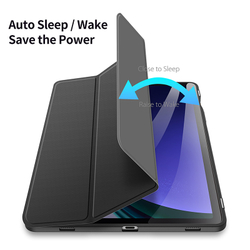 Чехол книжка черного цвета для Samsung Galaxy Tab S10 Lite, Tab S10 FE, Tab S9, Tab S9 FE, серия Toby Series Case от Dux Ducis