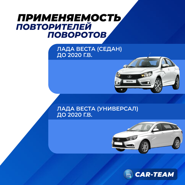Повторители поворотов в зеркала светодиодные Лада Веста плавающие, тонированные (аналог Sal-Man)