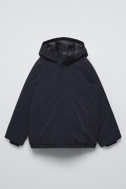 ZARA КУРТКА WATER REPELLENT, МОРСКОЙ СИНИЙ