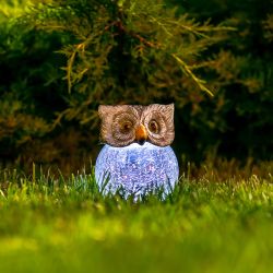 USL-S-813-GT160 OWL Садовый светильник на солнечной батарее Сова. 1 светодиод. Белый свет. 1xАА Ni-Mh аккумулятор в-к. IP44. TM Uniel