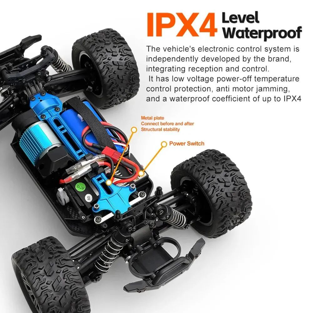 Машинка на радиоуправлении WLTOYS 164018, 1/16, 35 км/ч, 4WD, полный привод