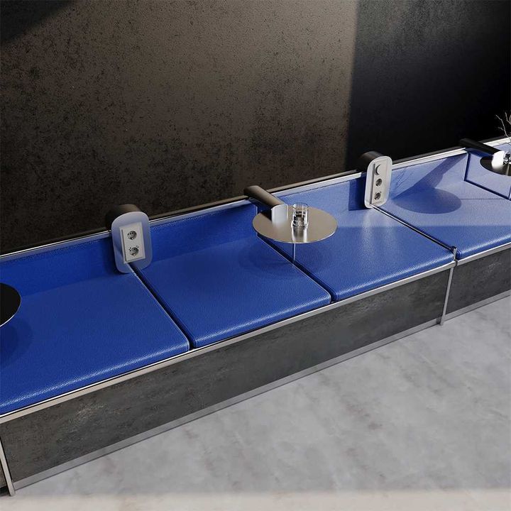 Рамка стеклянная Voltum S70 на 3 поста, (кашемир, стекло) VLS110303