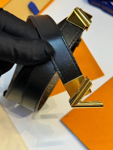 Ремень Louis Vuitton GO-14 чёрный