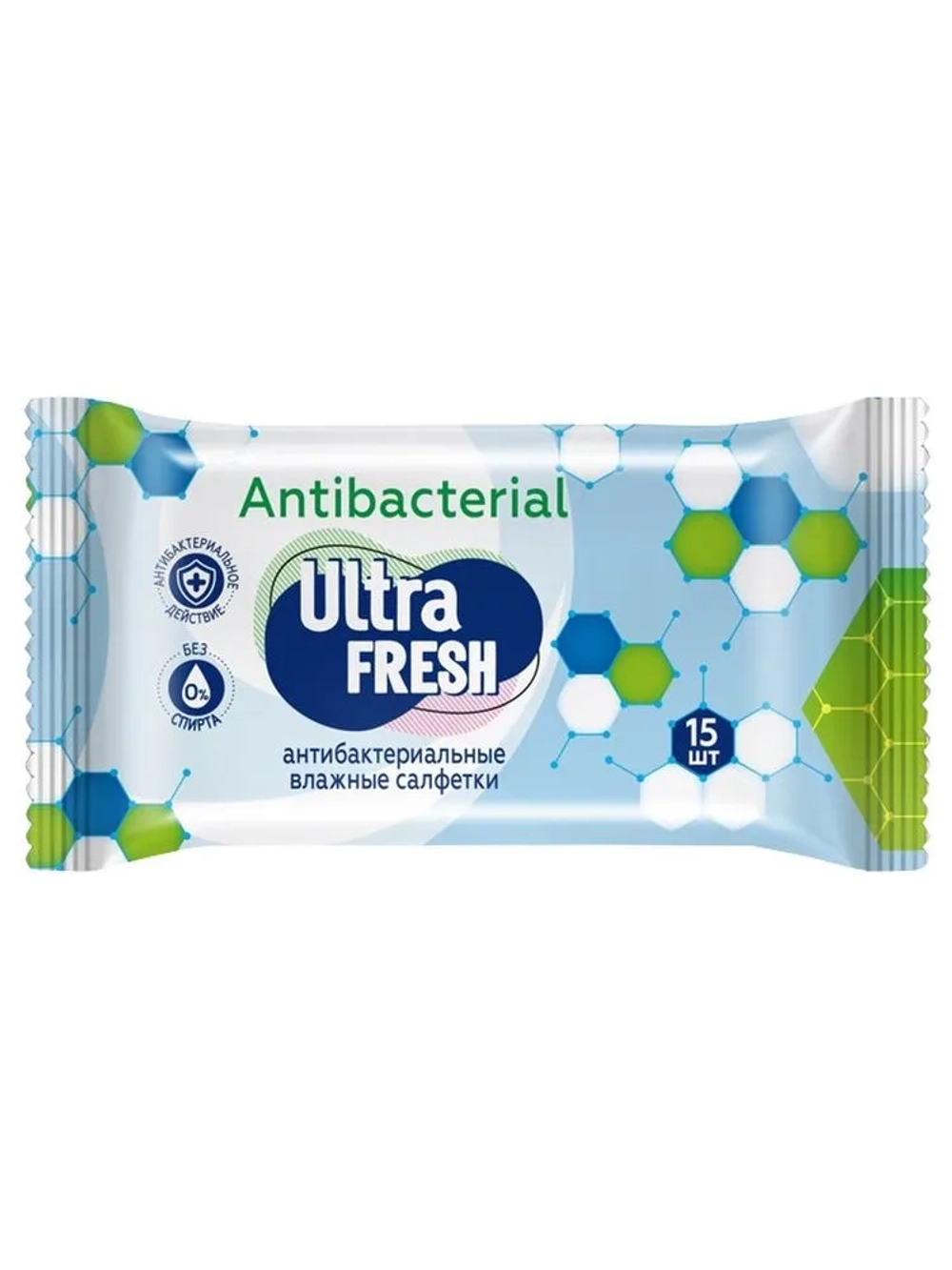 Ultra Fresh Antibacterial Влажные салфетки 15 шт., блок 120шт.