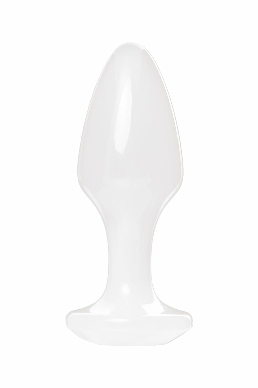 Белая акриловая анальная втулка - 9,5 см. (Цвет: белый)