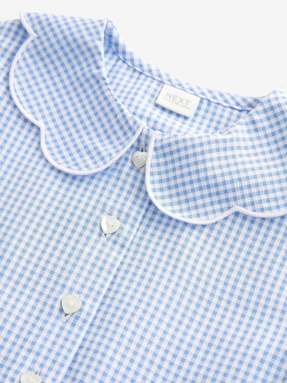 Платье школьное для девочки Next Q77-072, Белый, Голубой