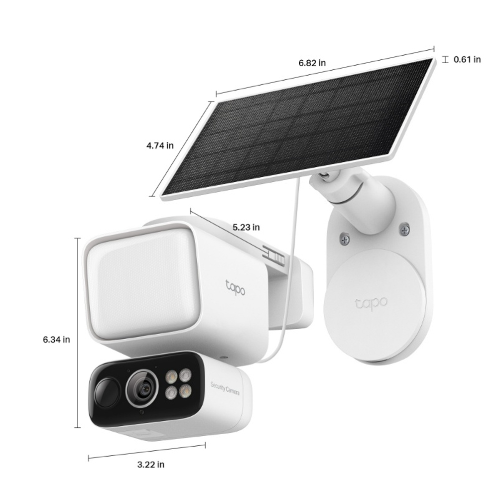 TP-Link Tapo C615F KIT Комплект камера с солнечной панелью и прожектором