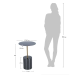 Кофейный столик Bradex Home Solid диам.40см x 58см, чёрный, металл