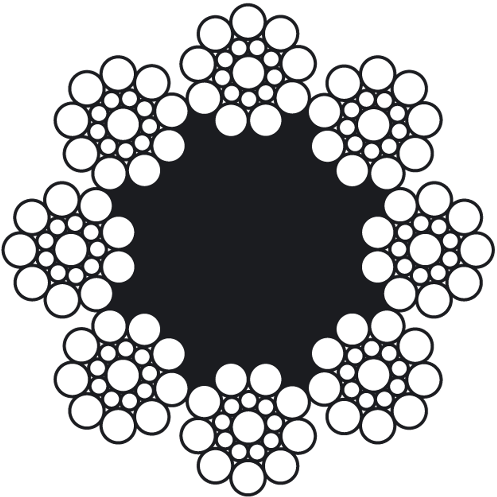 Канат DIN EN 12385-5 8,0  sZ-1570(1370/1770) ПП А1 8х19S-FC Северсталь-метиз